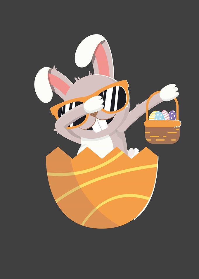 Dabbing Rabbit Easter Day
