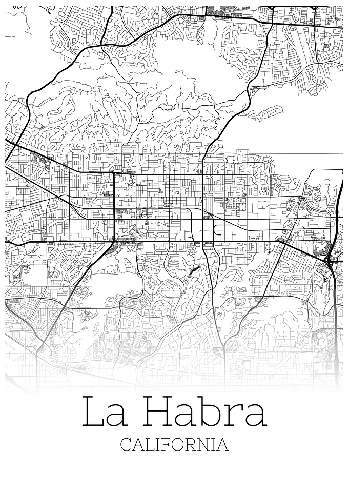 La Habra California Map