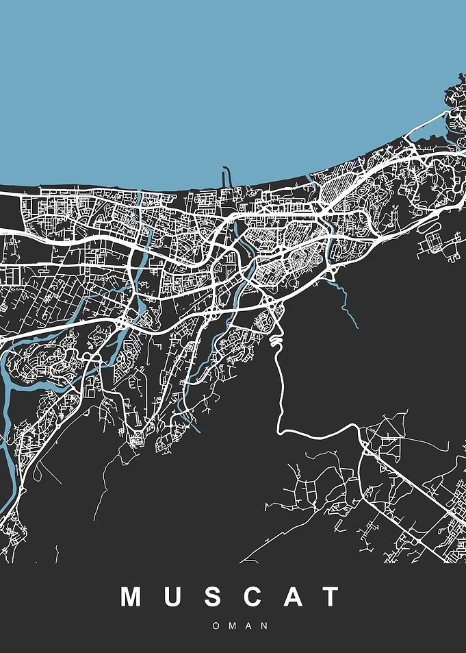 MUSCAT City Map Oman