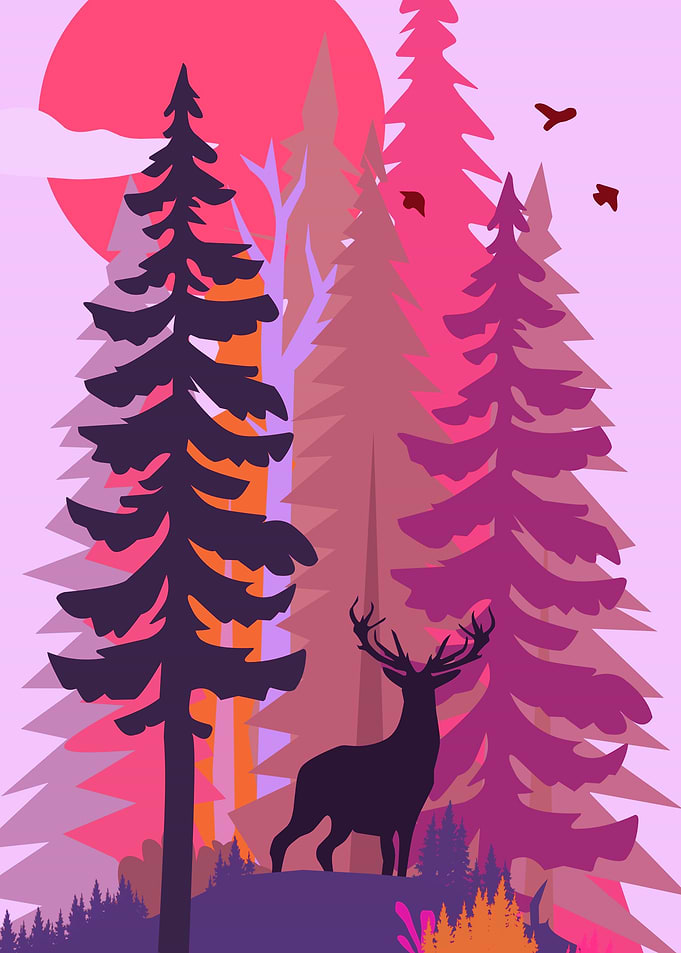 Deer and jungle