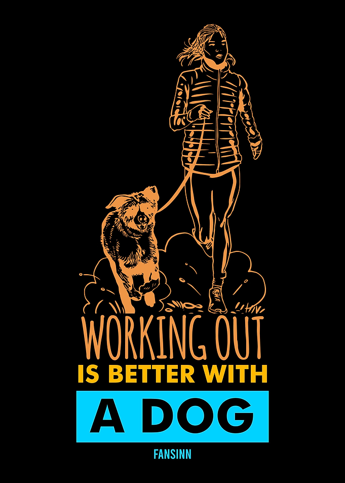 jogging with the dog on Mo