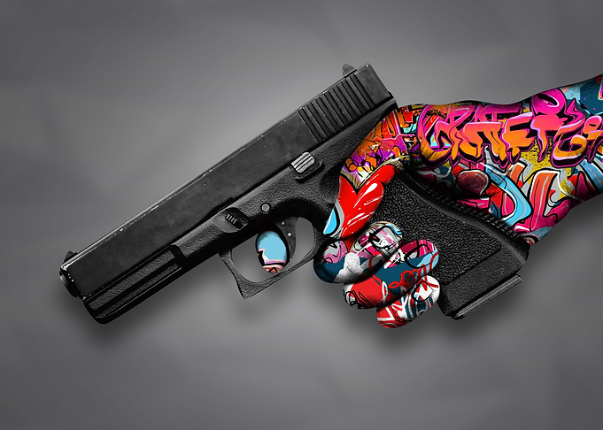 Holding Gun