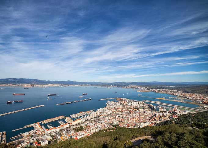 Gibraltar Aerial Cityscape