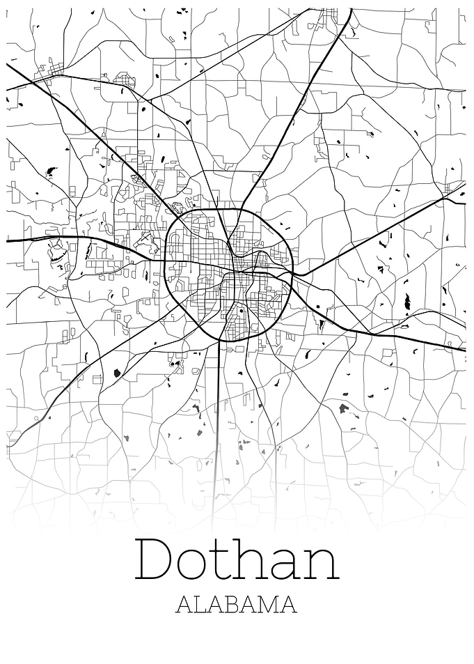 Dothan Alabama City map