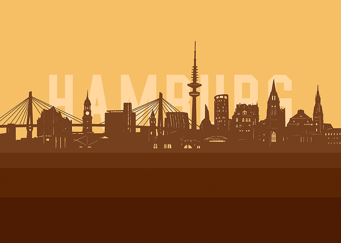 hamburg skyline retro 2