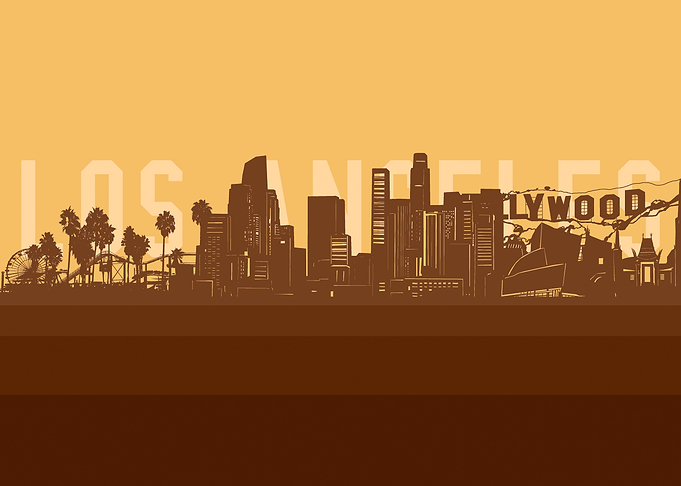 los angeles skyline retro2