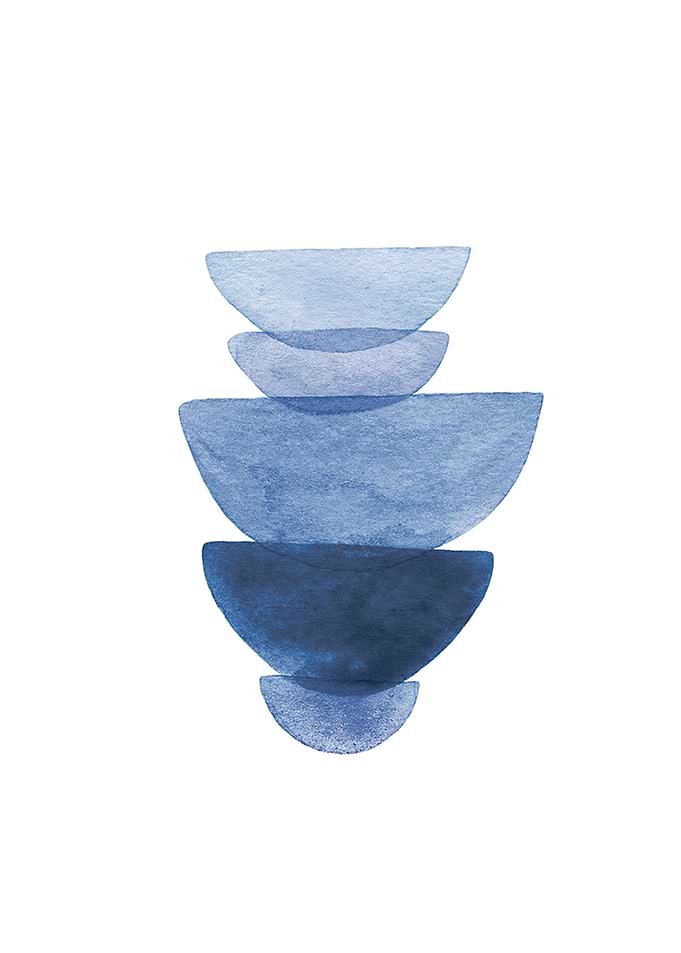 Modern Blue Abstract Art