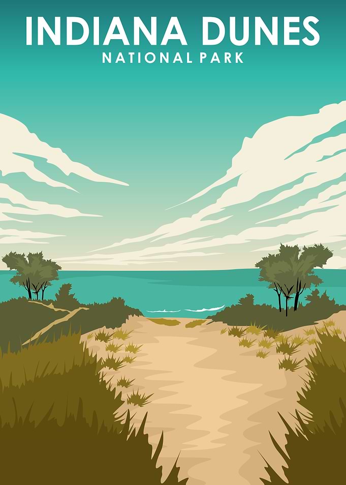 Indiana Dunes Travel Print