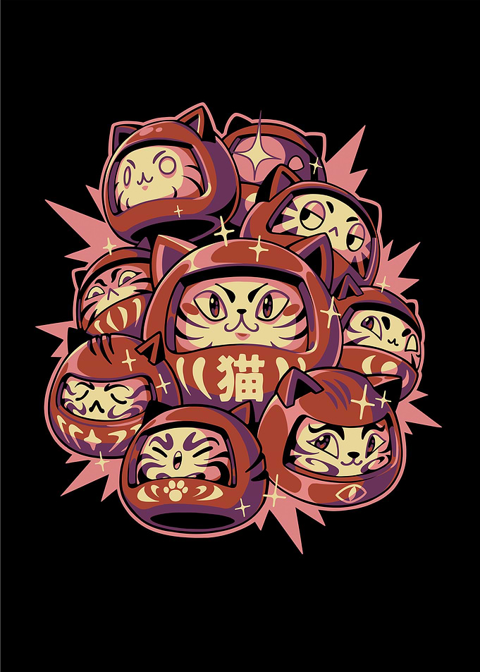 Daruma Cats
