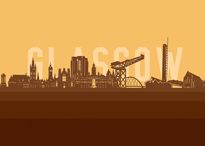 glasgow skyline retro 2
