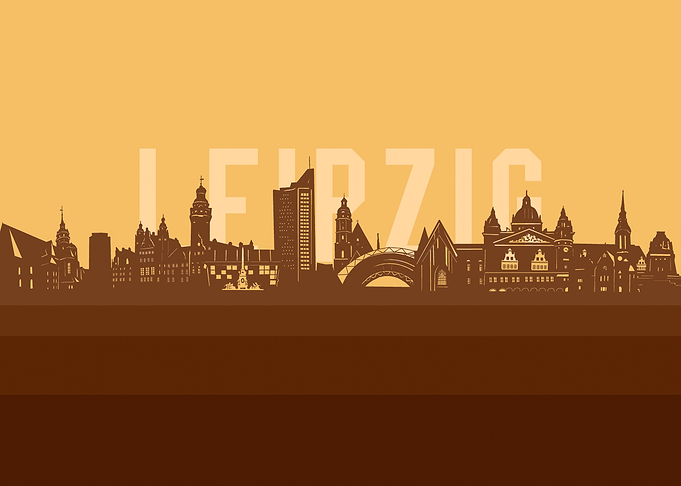 leipzig skyline retro2