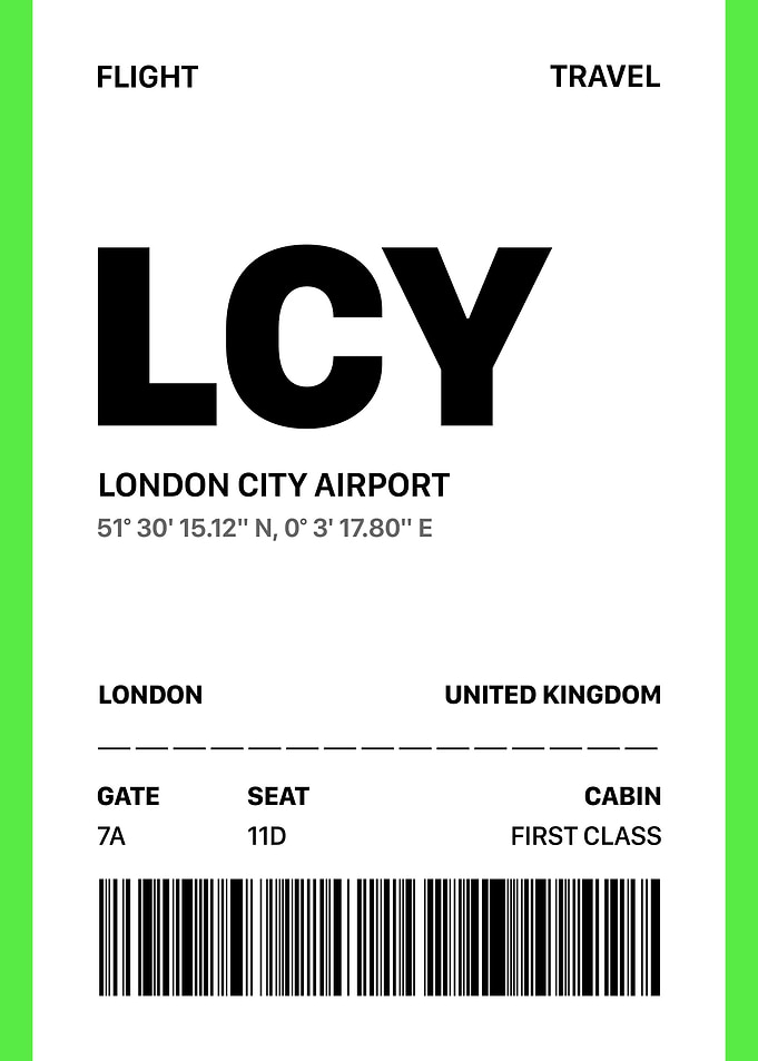 LCY Boarding Pass