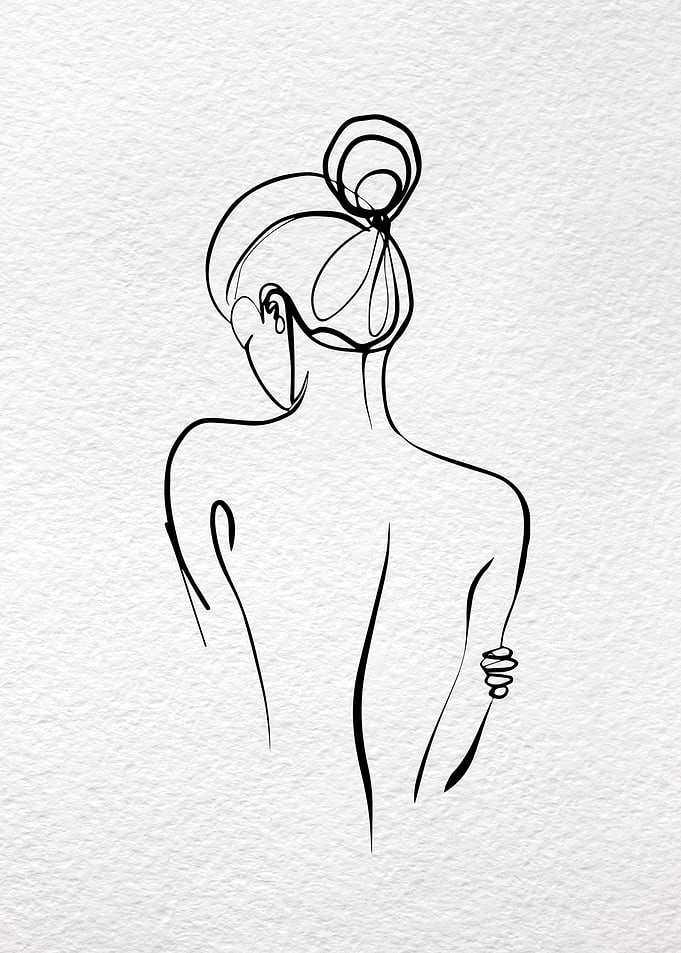 ONE LINE ART WOMAN 08