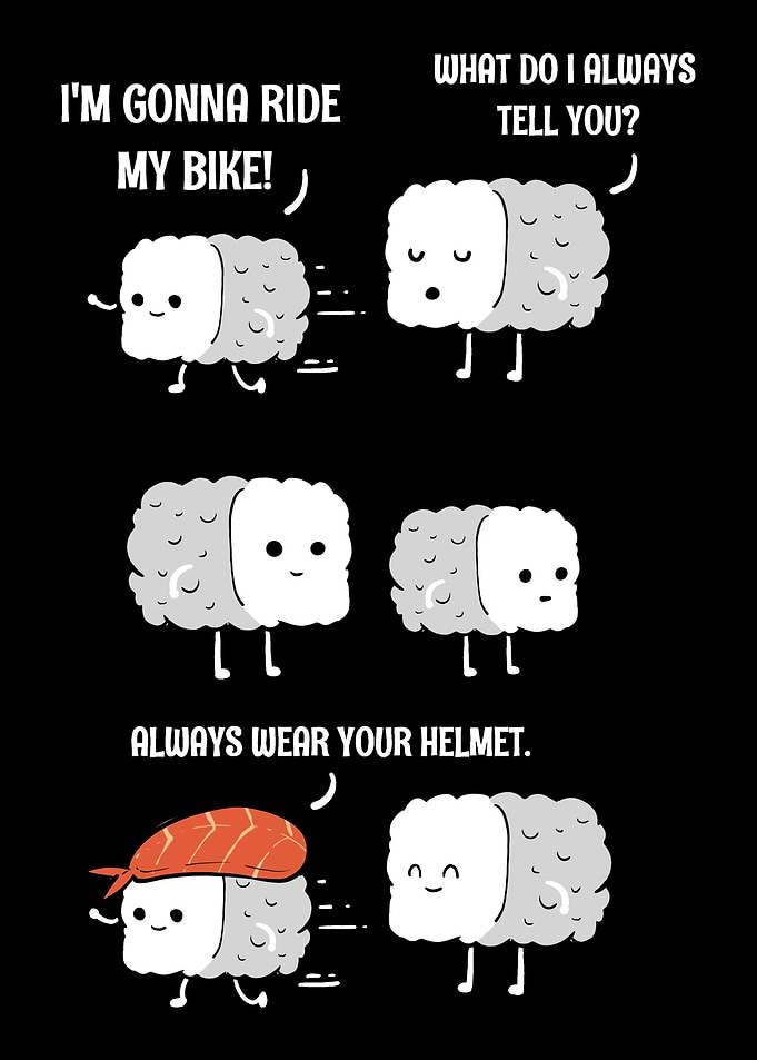 Sushi Helmet Foodie and Ri