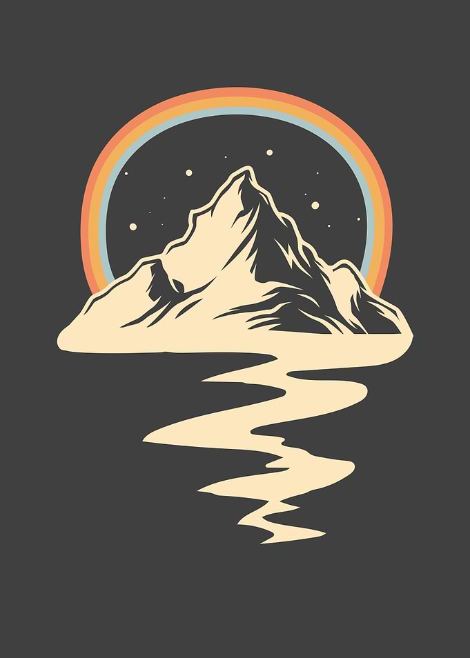 Mountain Sunset Rainbow