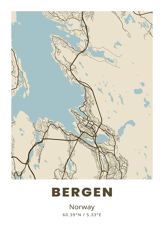 Bergen City Map