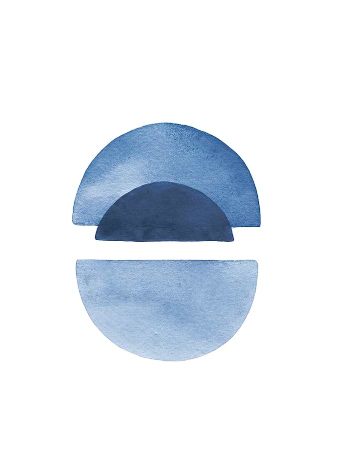 Modern Blue Abstract Art