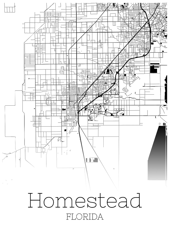 Homestead Florida City map
