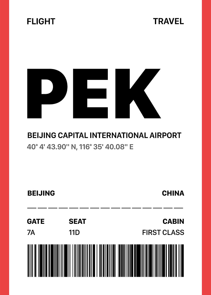 PEK Boarding Pass