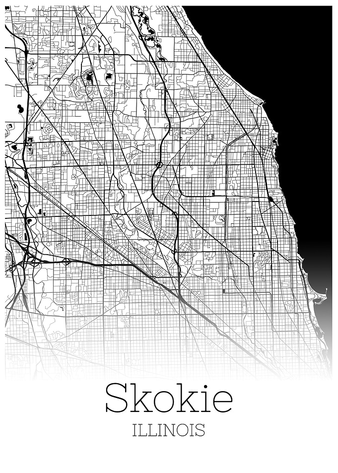 Skokie ILLINOIS city map