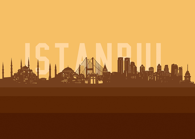 istanbul skyline retro 2