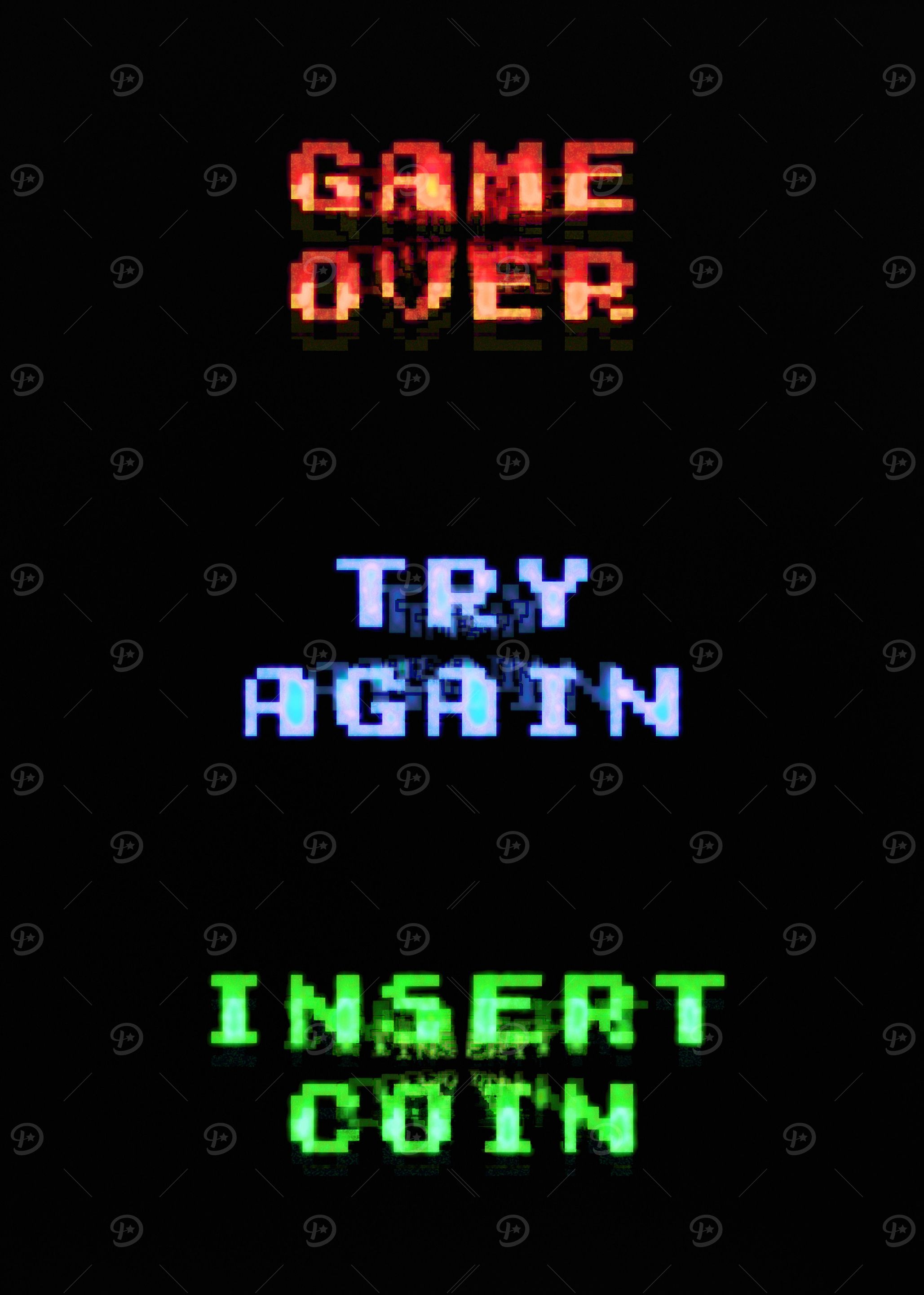 Game over 8bit ear try aga
