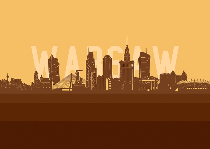 warsaw skyline retro 2