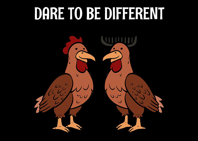 Rooster Different Unique a