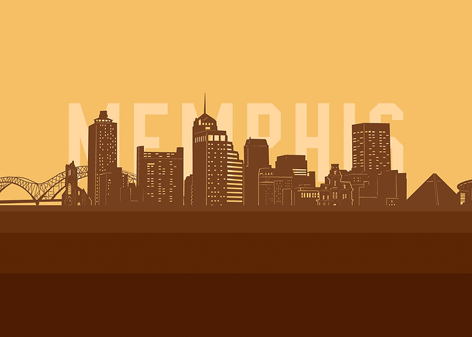 memphis skyline retro 2