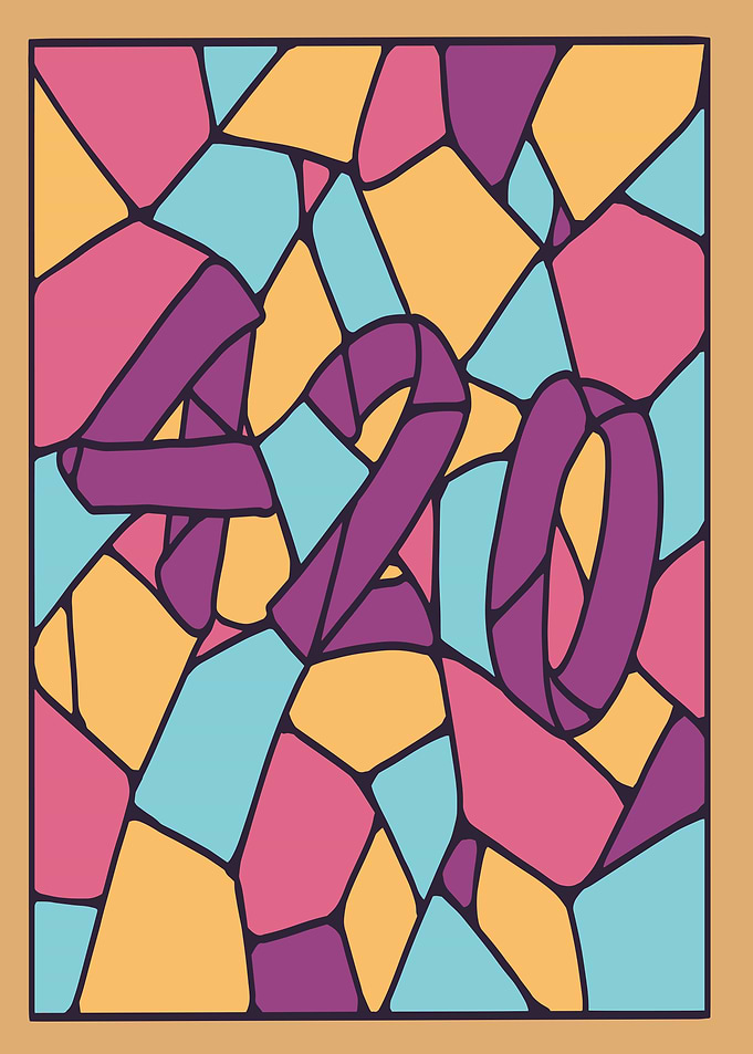 420 Stained glass Displate