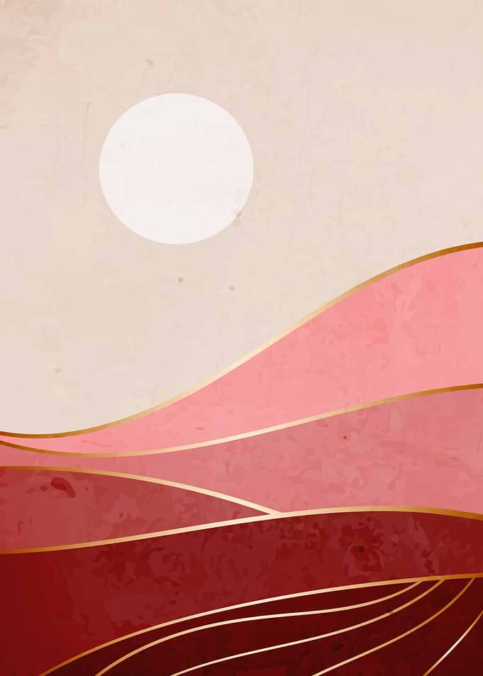 Desert Moon Modern Art 1