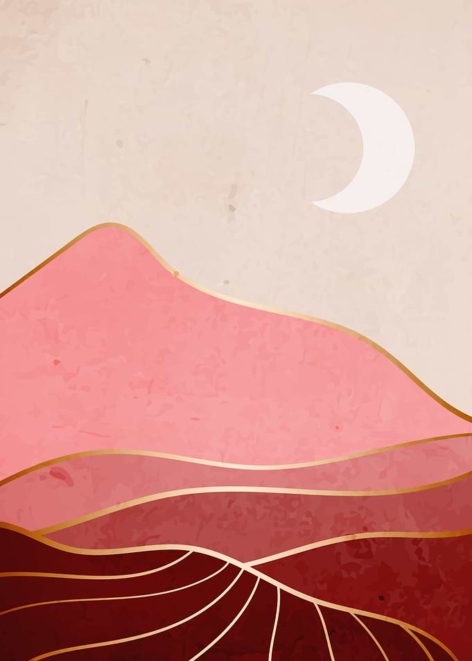 Desert Moon Modern Art 3