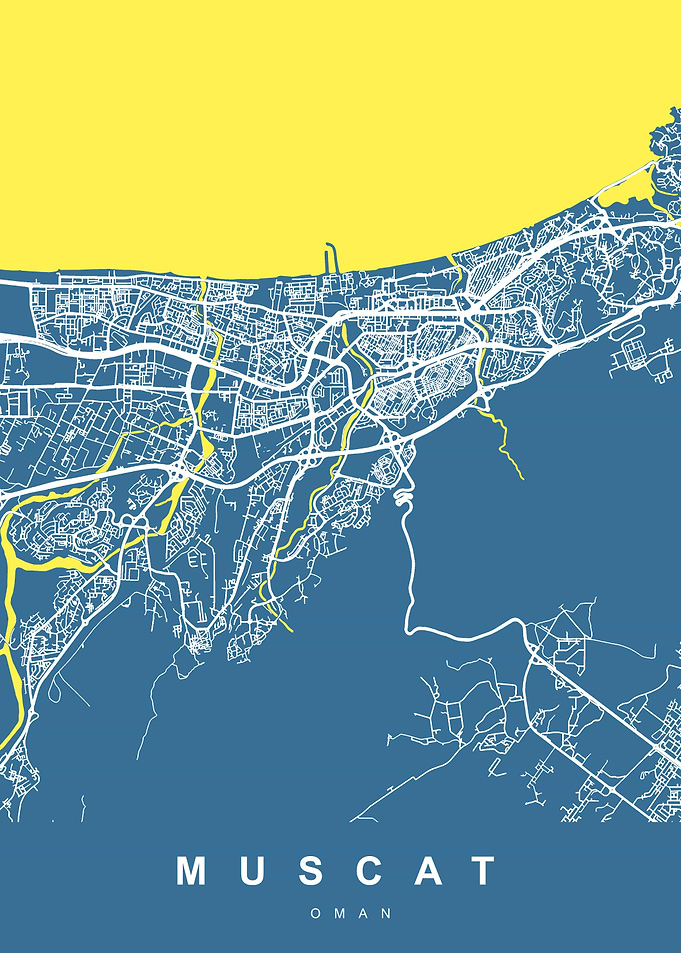 MUSCAT City Map Oman