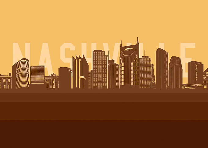 nashville skyline retro 2