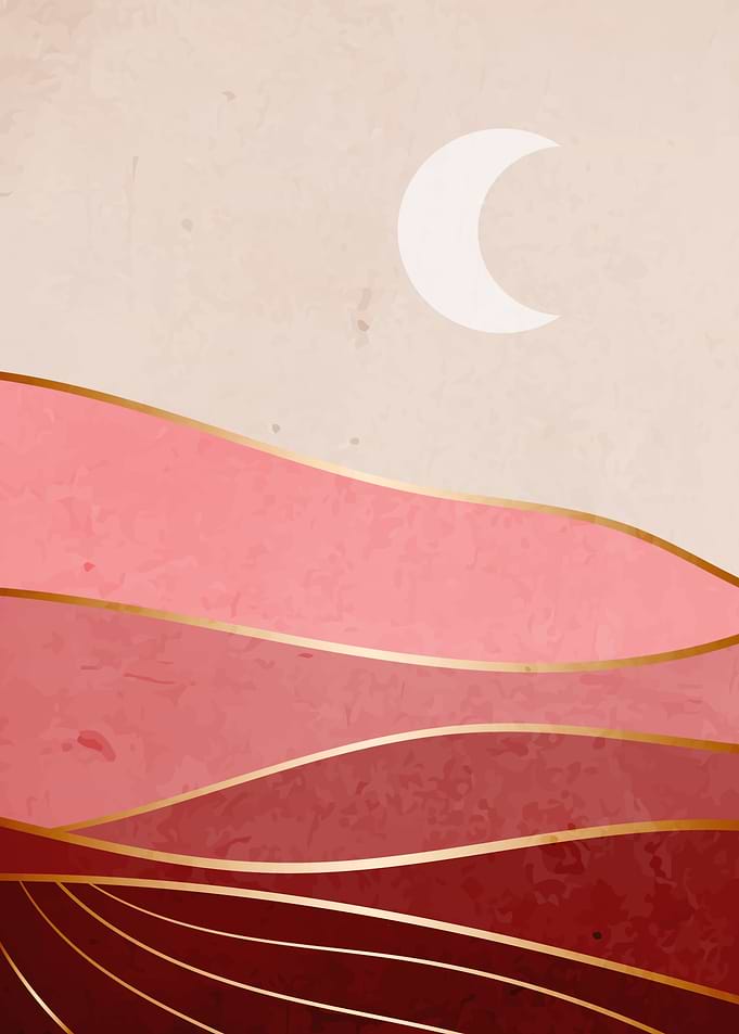 Desert Moon Modern Art 2