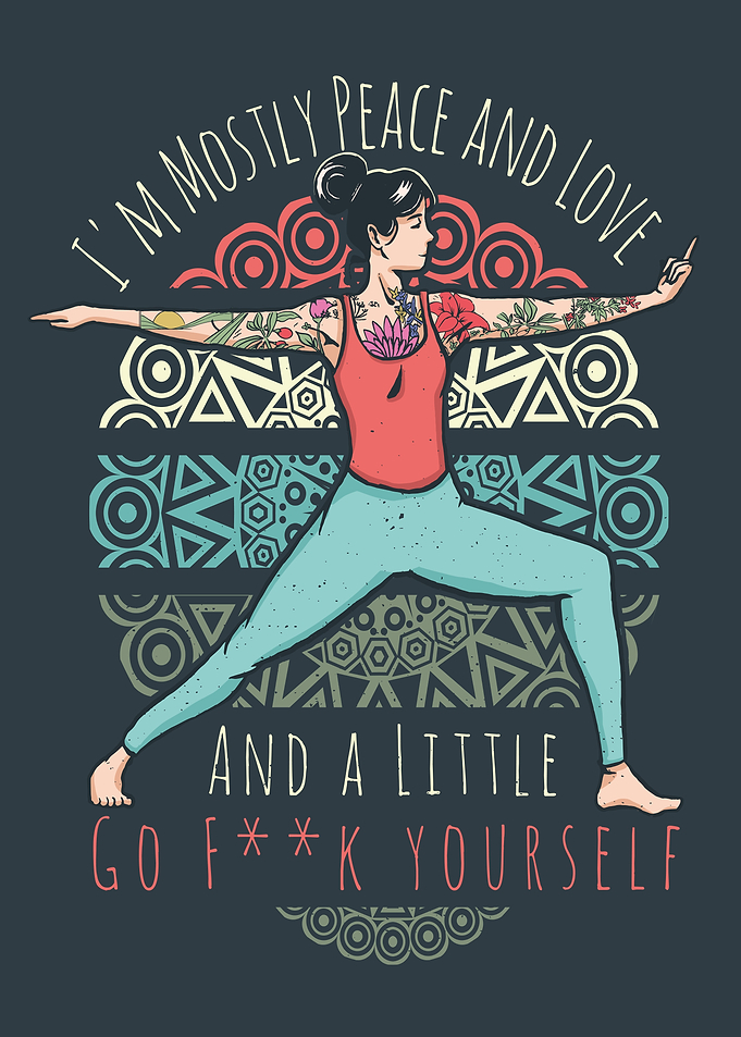 Yoga Sassy quote Displate