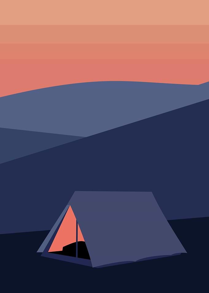 camping on mountain