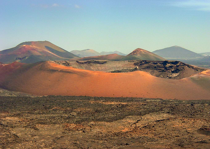 Volcano crater landscape