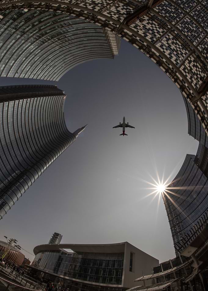 Looking up in the city