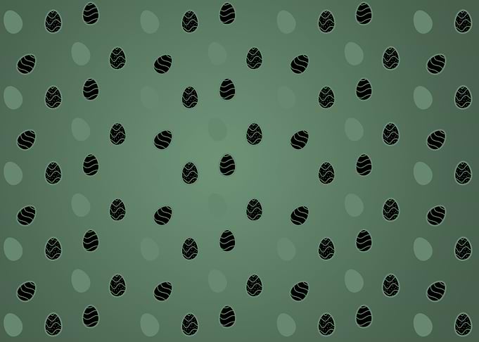 Green Easter Eggs Design