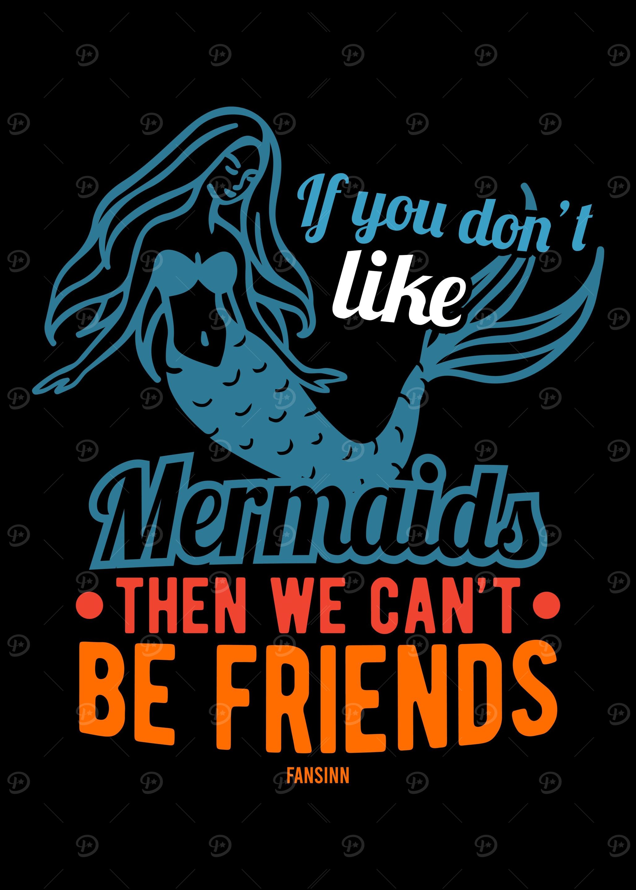 Mermaid beautiful girl Fin