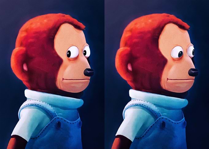 Monkey Puppet Both