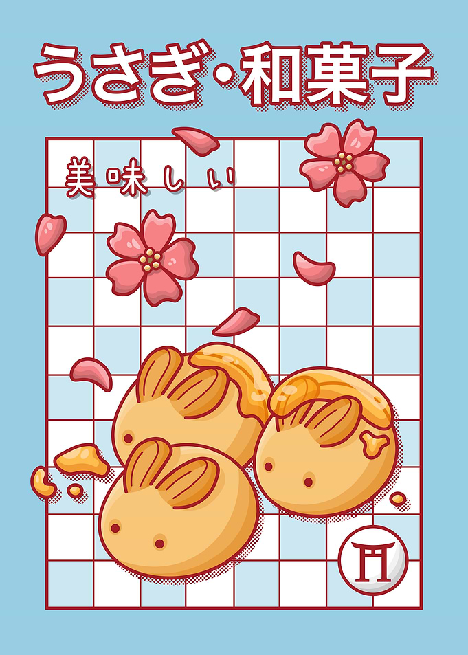 Blue Rabbit Wagashi