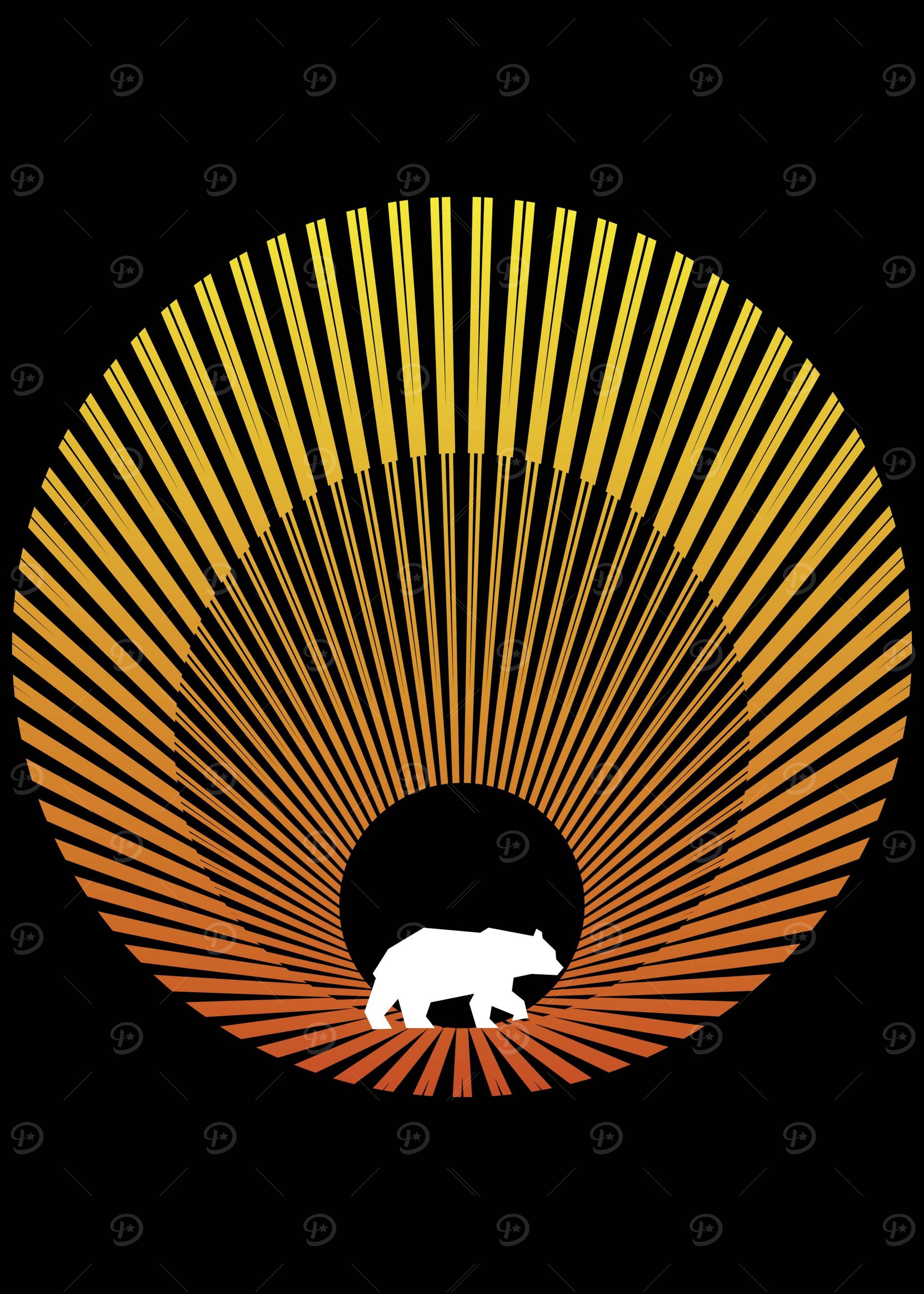 Bear Sunset Geometry