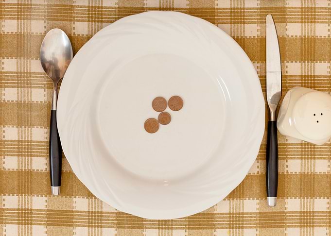 Dish plate cents broke