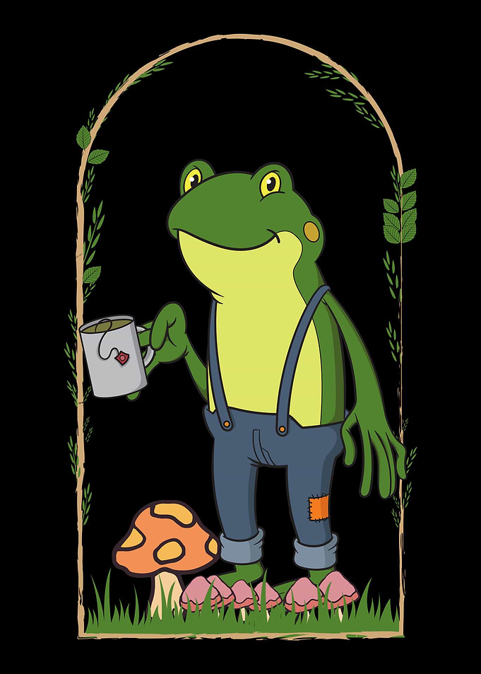 Cottagecore Frog Tea