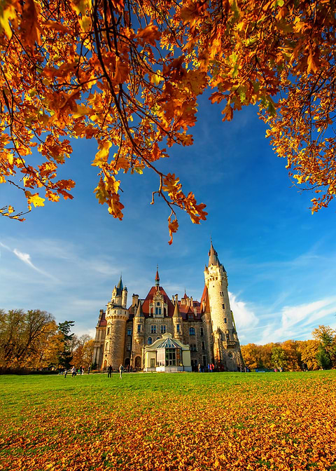 Autumn castle in Poland