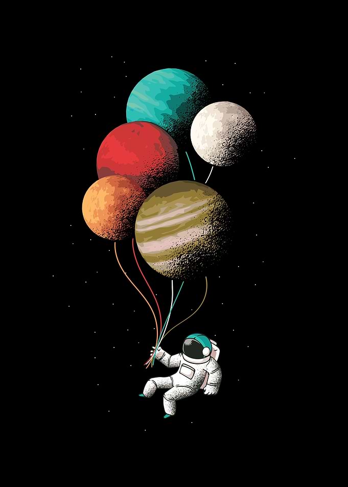 Astronaut Planet Balloons
