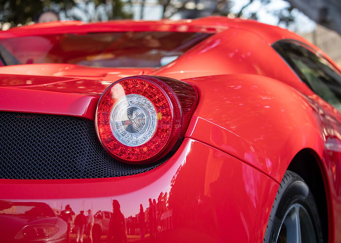 Red Ferrari tail