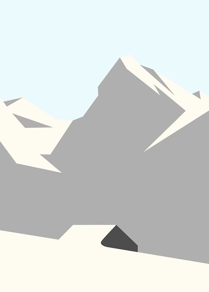snow mountain art